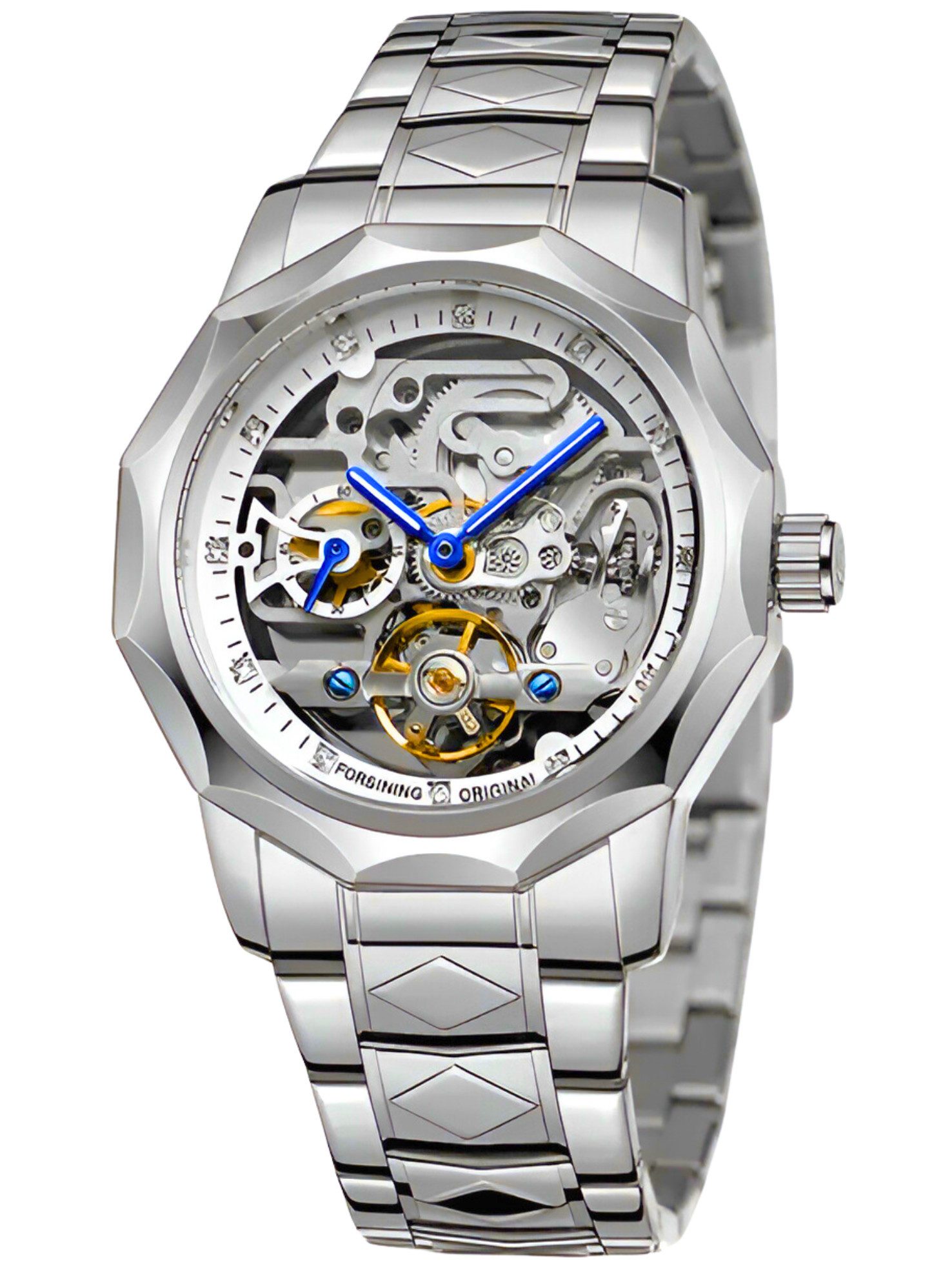 S&T Design Automatikuhr Herren Uhr Mechanisch Herrenuhr Edelstahl Skelett, günstig online kaufen