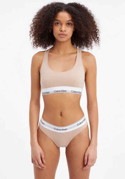 Calvin Klein Underwear Bralette-BH mit Logodruck auf dem Elastik-Unterbrustband