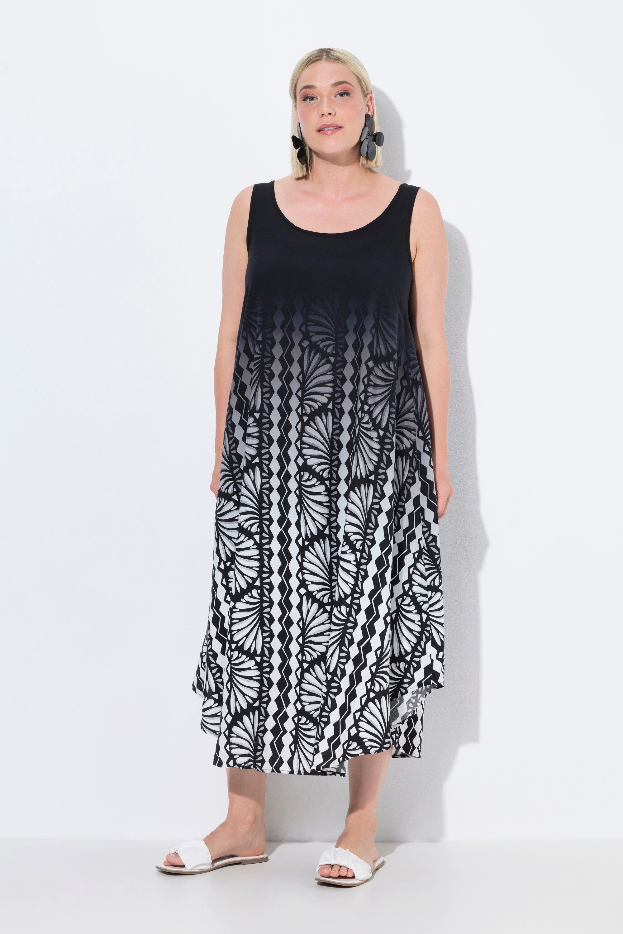 Ulla Popken Maxikleid Midikleid Muscheln A-Linie günstig online kaufen
