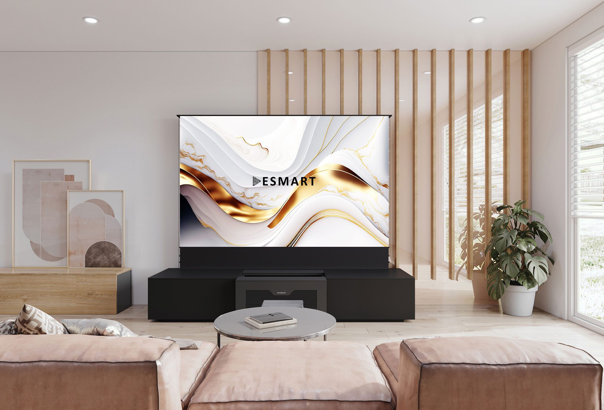ESMART Expert FSXL Lowboard Motorleinwand