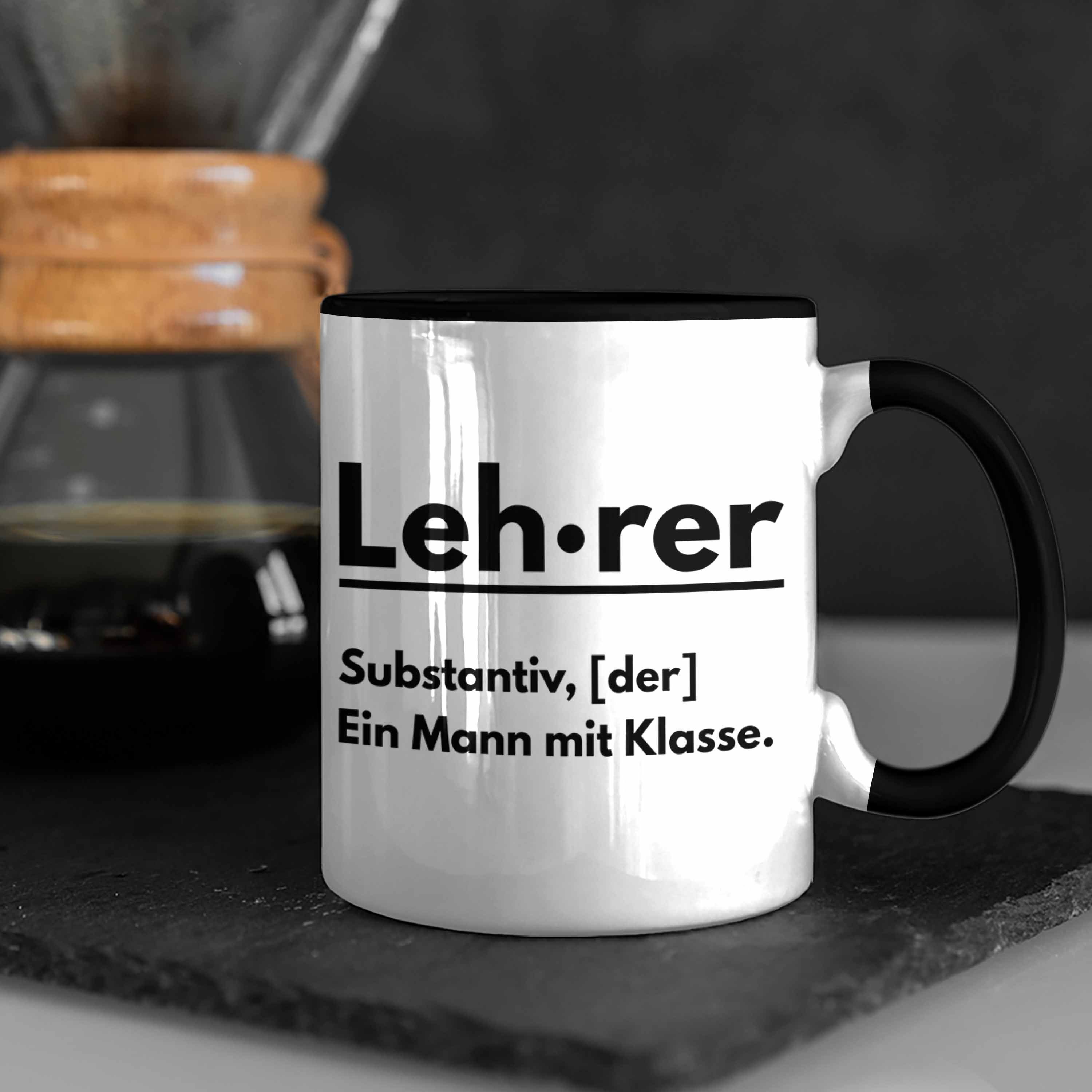 Schwarz Tasse Mit Ein Abschied Klassenlehrer Geschenk Trendation Mann Lehrer Geschenkidee Klasse - Lustig Trendation Tasse Abschiedsgeschenk