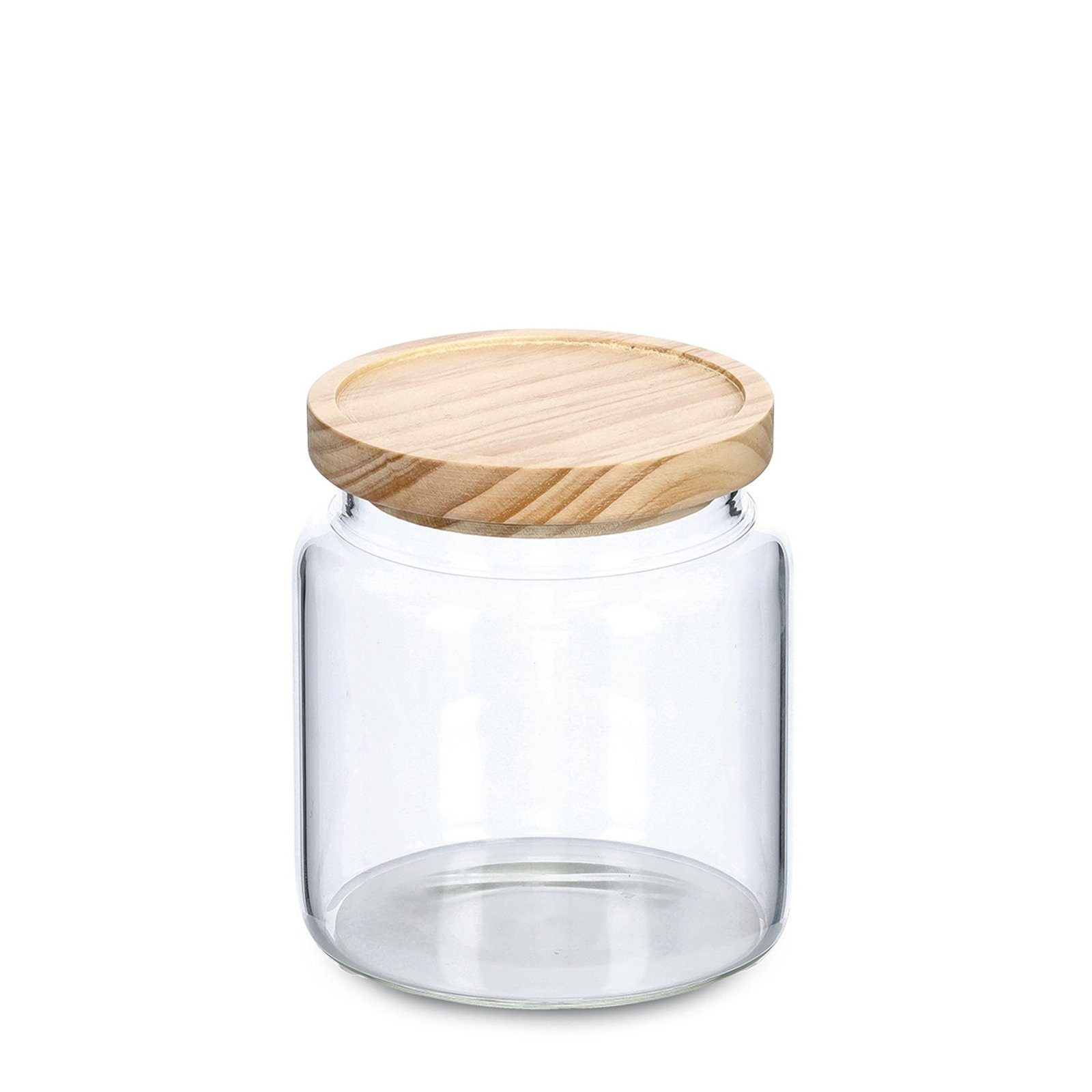 Neuetischkultur Vorratsglas Vorratsglas mit Holzdeckel 830 Glas, 1-tlg), Holz, Lebensmittelaufbewahrung ml, (Stück