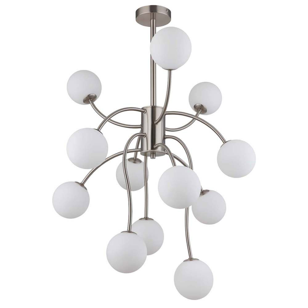 GLOBO LIGHTING LED Deckenleuchte, Leuchtmittel inklusive, Warmweiß, Deckenlampe Deckenleuchte Esszimmerleuchte LED 12 Flammig Glaskugeln H