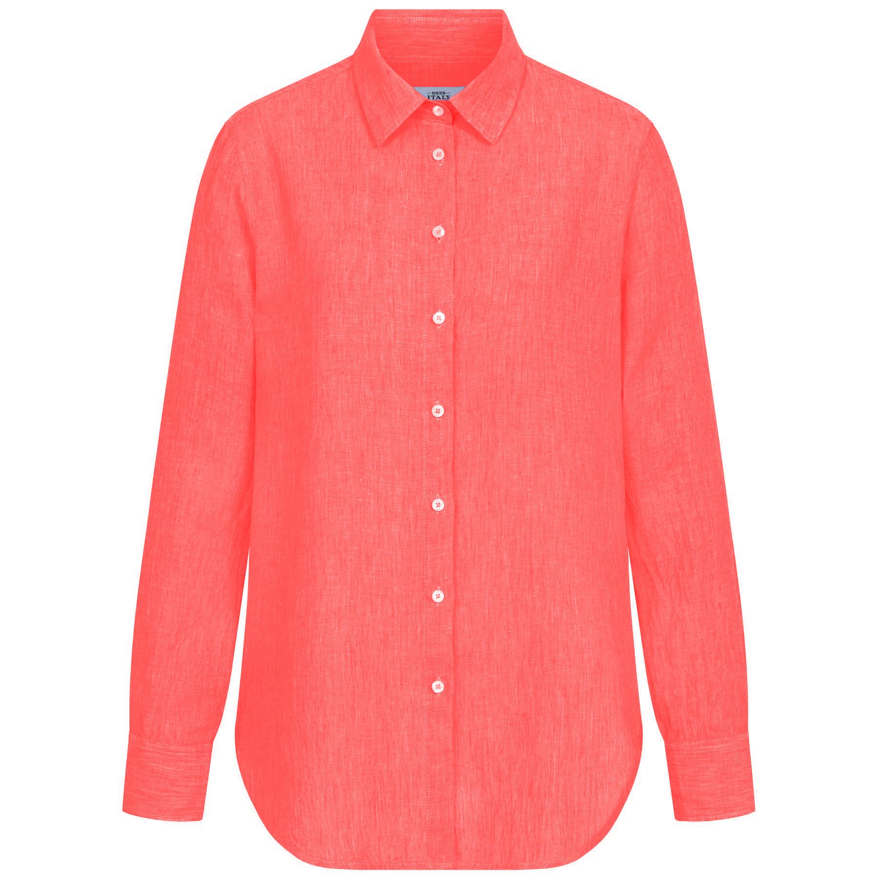 0039 Italy Langarmbluse Bluse MIRA aus Leinen