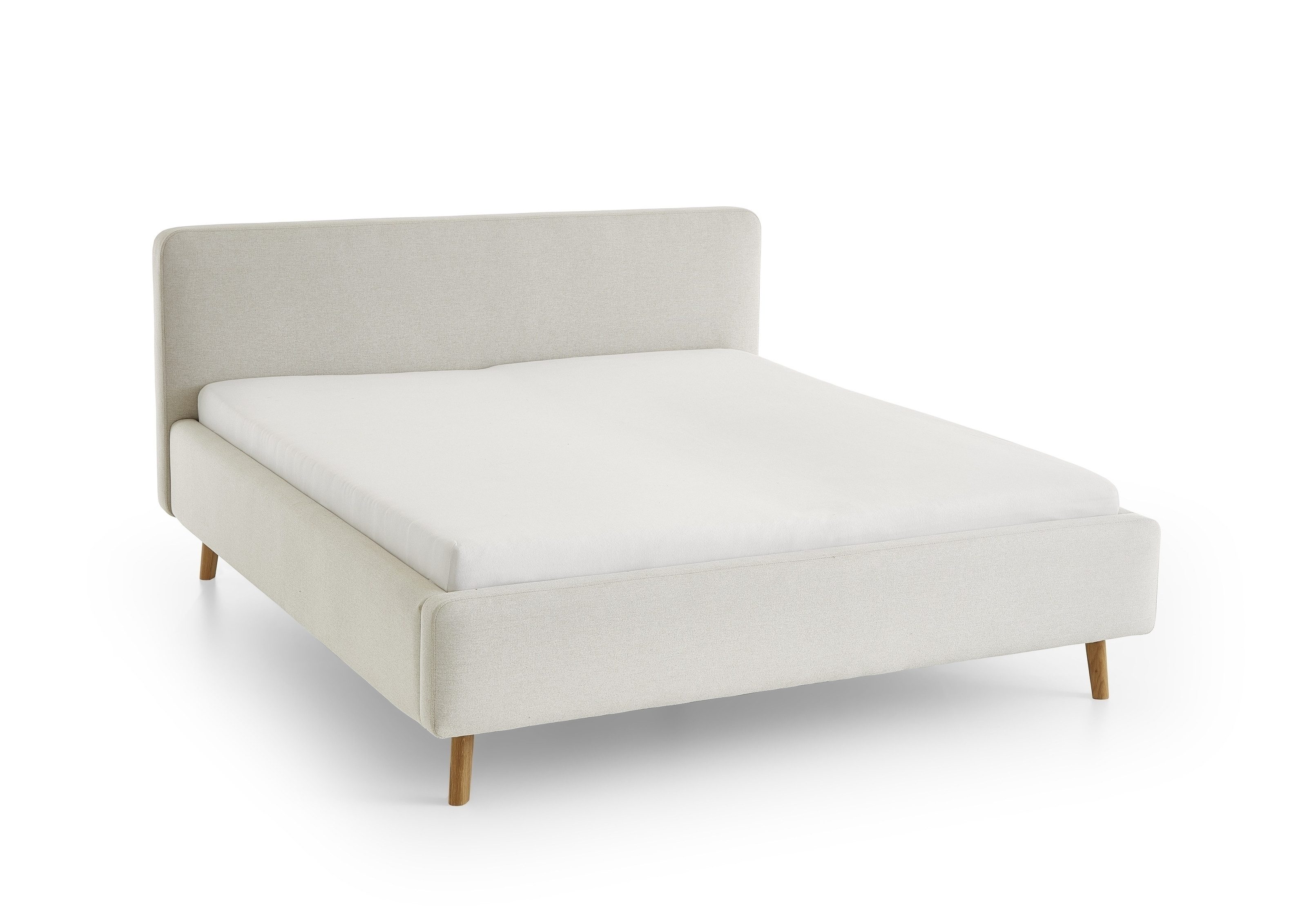 freiraum Polsterbett Mattis, Liegefläche 160x200 cm, Nordic Ivory, Stellmaß: 181x105x218cm (BxHxT)