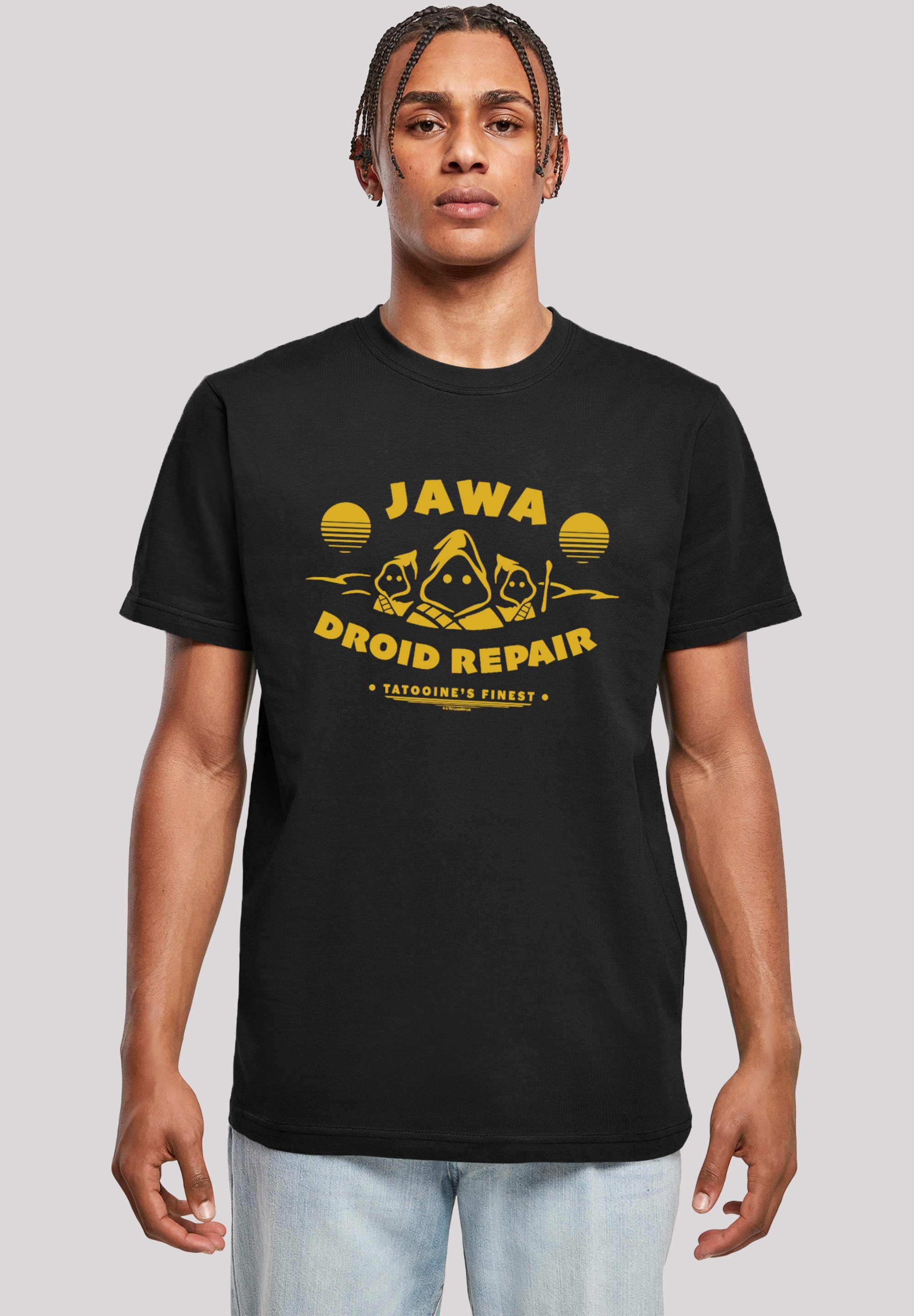 Kurzarmshirt Round with T-Shirt Herren (1-tlg) Repair Star Wars Droid F4NT4STIC Neck Jawa