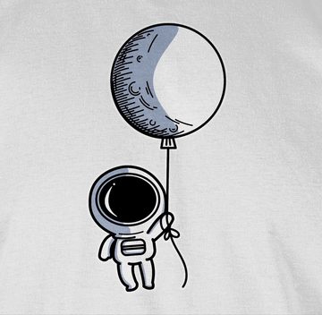 Shirtracer T-Shirt Astronaut mit Luftballon Nerd Geschenke