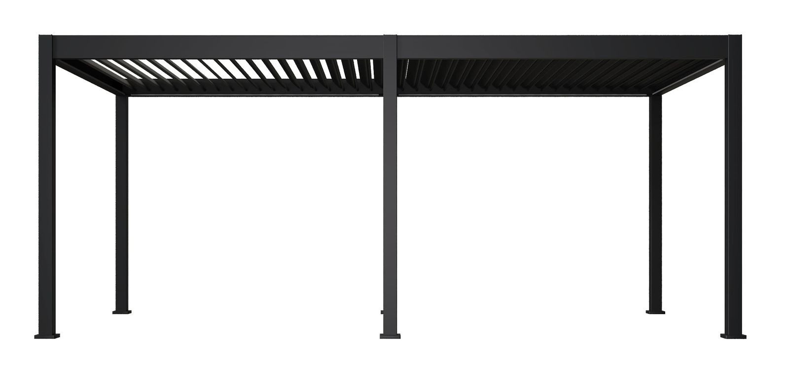 Weide Pergola Deluxe Elektrischer Pavillon Terrassenüberdachung Aluminium LED 3x6 M, BxTxH: 300x600x255 cm