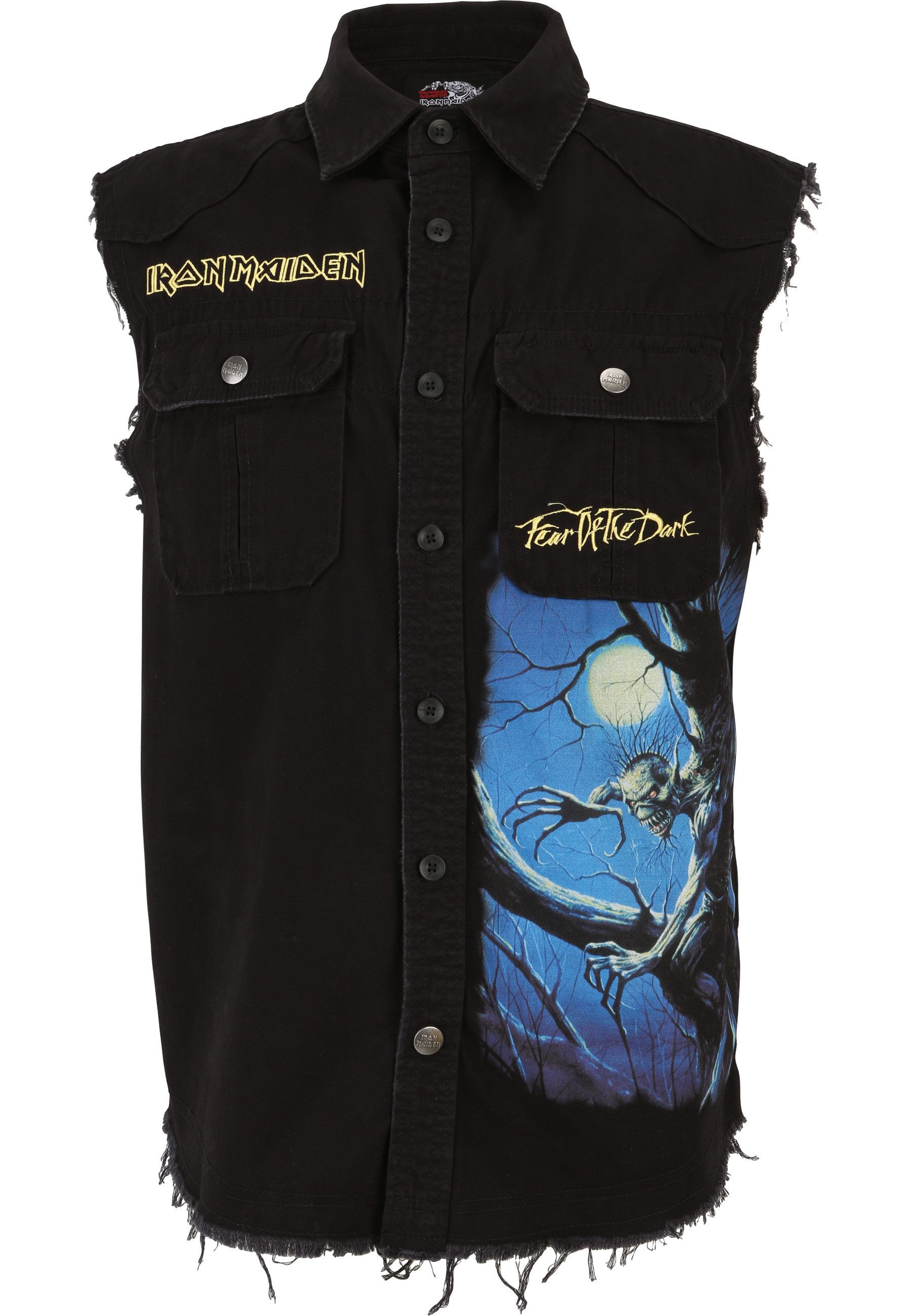 Brandit Jeansweste Brandit Iron Maiden Vintage Shirt sleeveless FOTD (1-tlg)