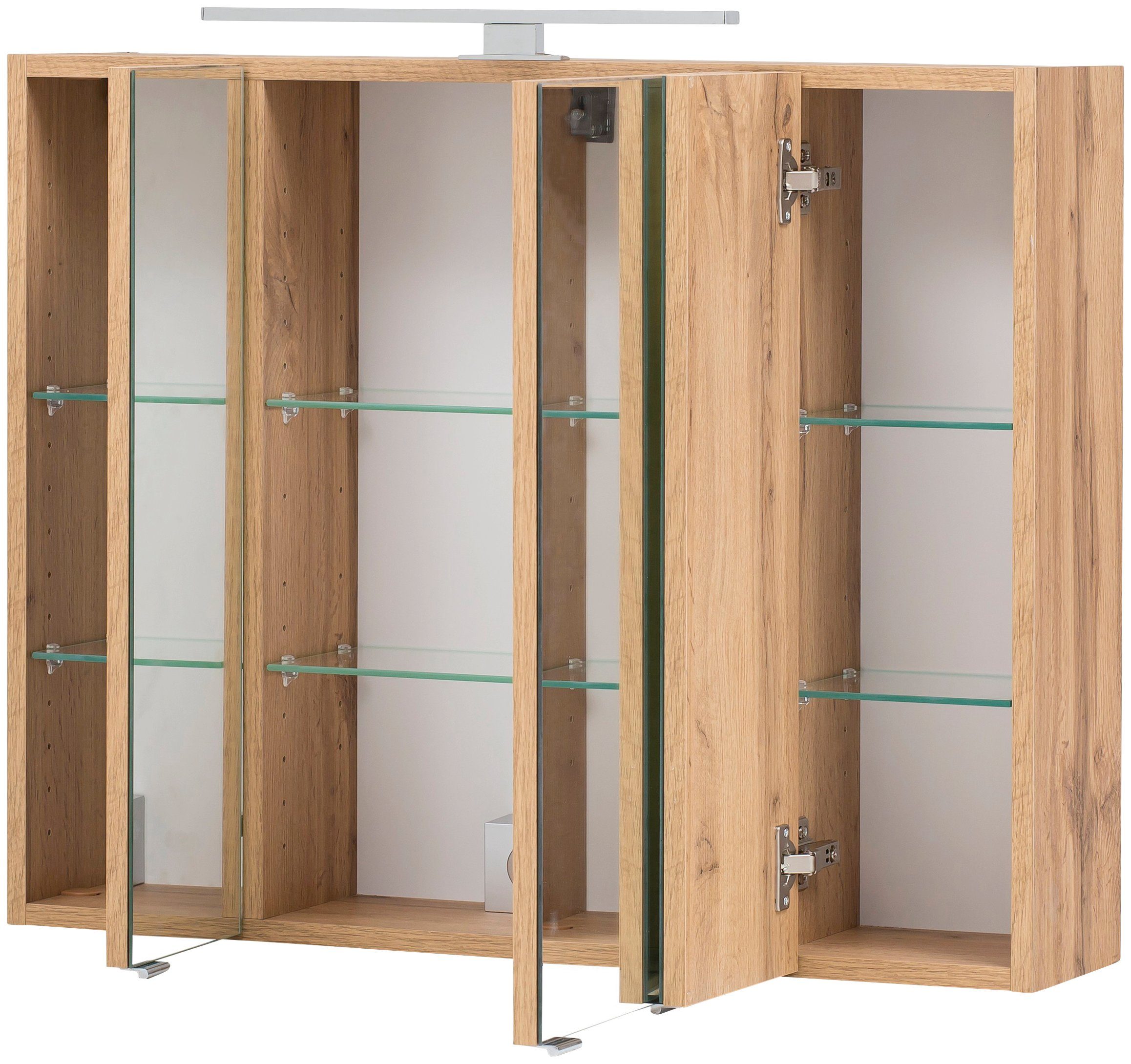 welltime Spiegelschrank Kaunas 80 cm breit, Soft-Close-Funktion – Bild 3 von 5