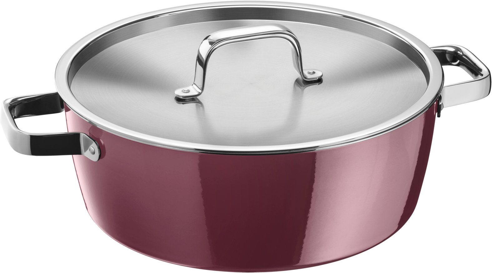 WMF Bräter, Fusiontec (1-tlg., 1x Schmortopf mit Deckel 28 cm (Volumen 5,9l, Höhe 10,6 cm), Made in Germany, backofengeeignet, wärmereduzierende Griffe