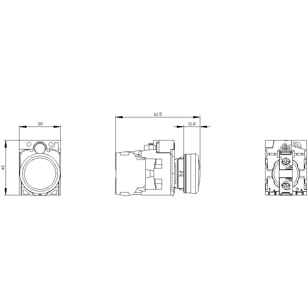 Thumbnail - SIEMENS Sensor Siemens 3SU1102-6AA40-1AA0 Leuchtmelder flach Grün 24 V/AC, 24 V/DC 1, (3SU1102-6AA40-1AA0)