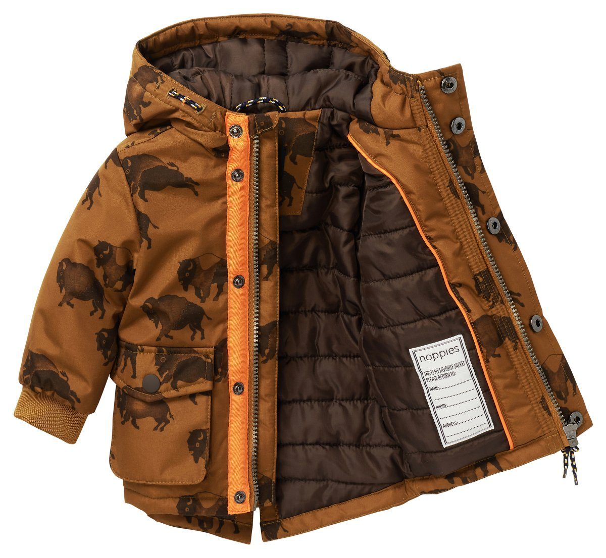 Noppies Winterjacke Baby Kind Winterjacke Rakovic, braun winddicht