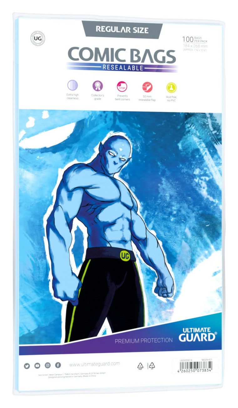 Ultimate Guard Sammelkarte Ultimate Guard Comic Bags wiederverschließbar Regular Size (100)