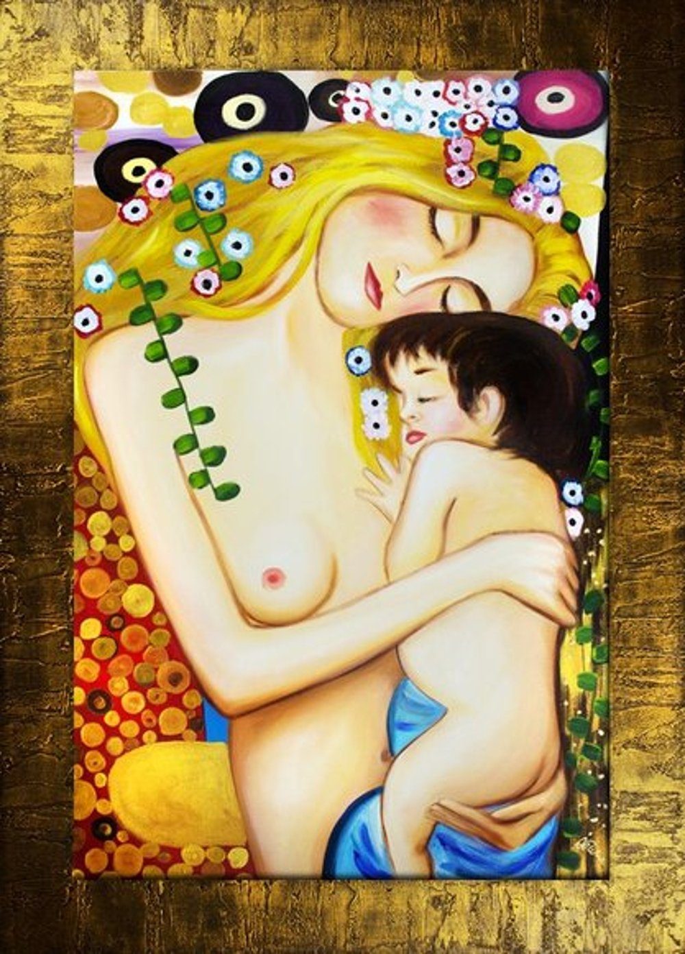 JVmoebel Gemälde Gustav Klimt »G00338«, jedes Bild ein Unikat, handgearbeitet