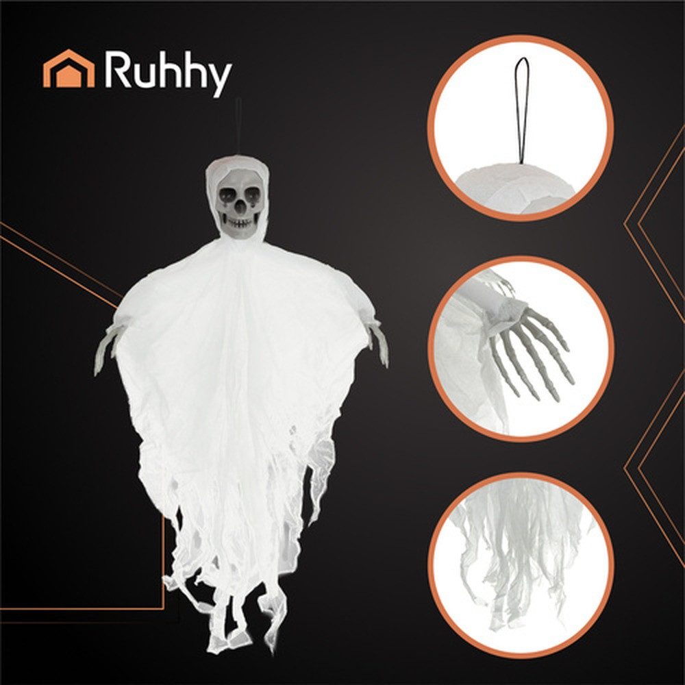 Ruhhy Hängedekoration Halloween Hängedeko Skelett (Spar-Set, hängend), Die leichte Konstruktion bewegt sich im Wind