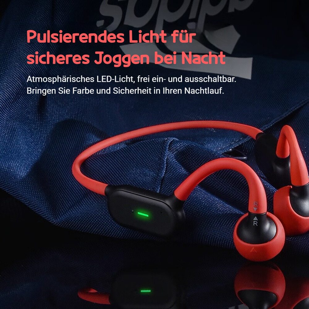 Tekoo 2-in-1 Kinder Bluetooth Kopfhörer, Knochenschall & On-Ear für Sport Open-Ear-Kopfhörer (Apple Siri, 2-in-1 Design (Knochenschall & Dynamik)