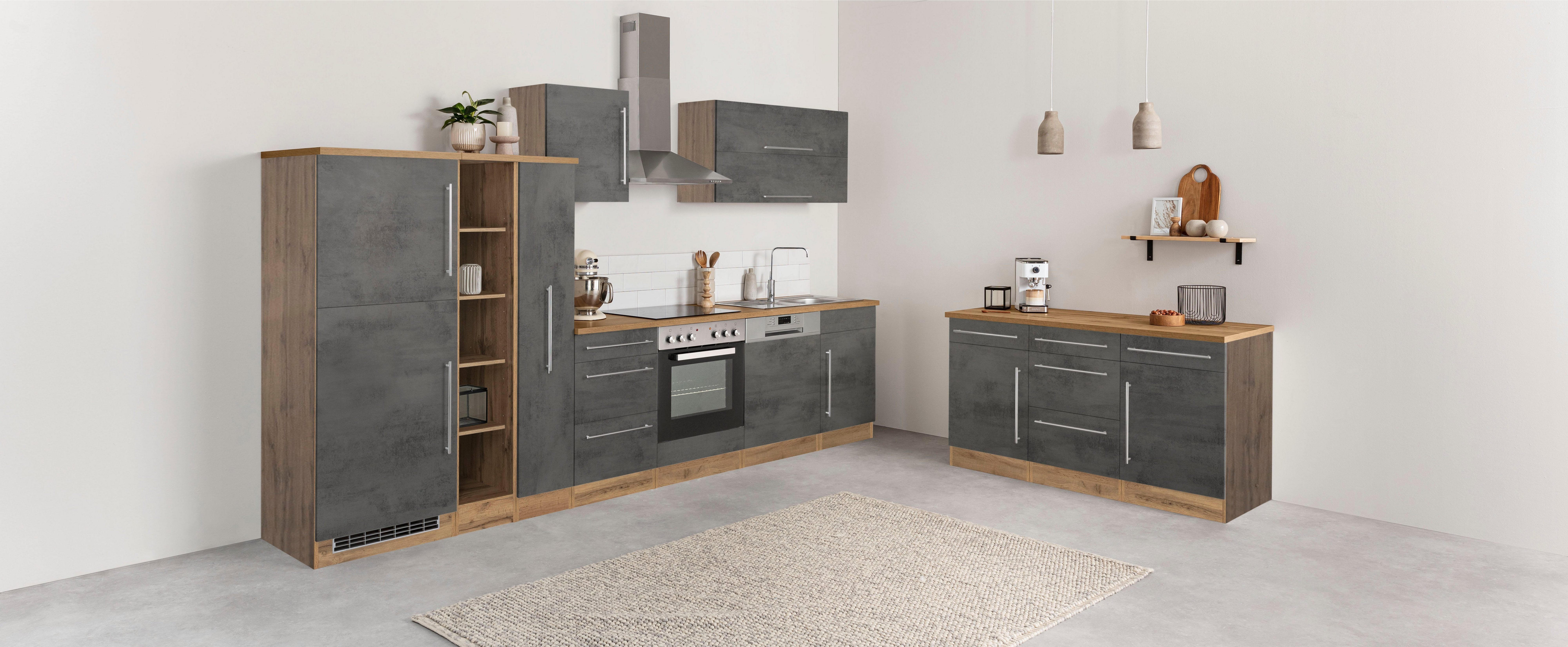 KOCHSTATION Unterschrank "KS-Samos", Breite 150 cm günstig online kaufen