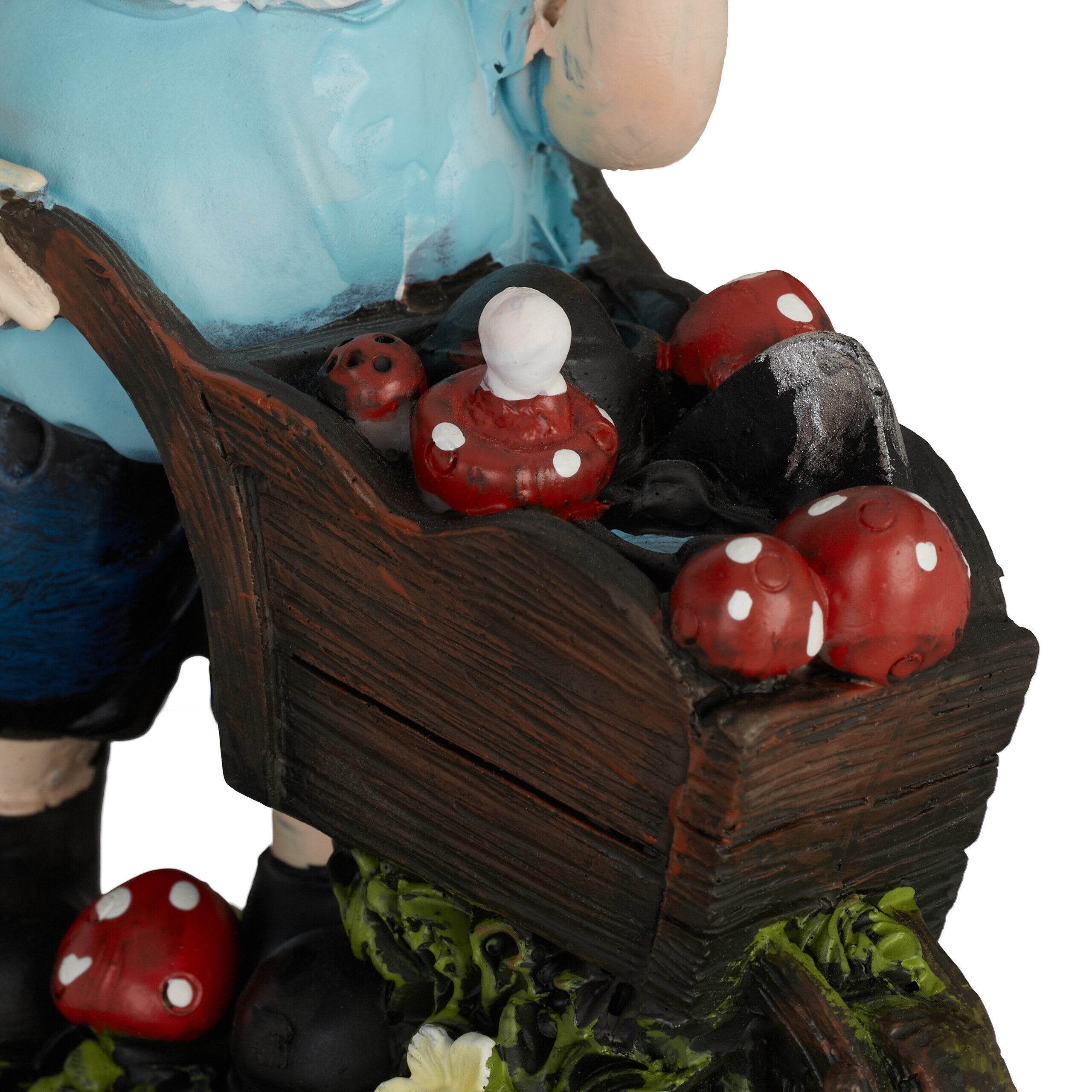 relaxdays Gartenzwerg mit Pilze