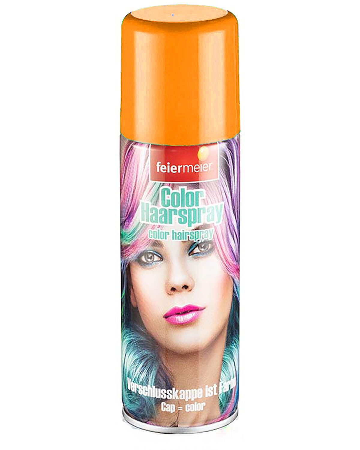 feiermeier Theaterschminke Color Haarspray - Farbspray 125 ml, Orange