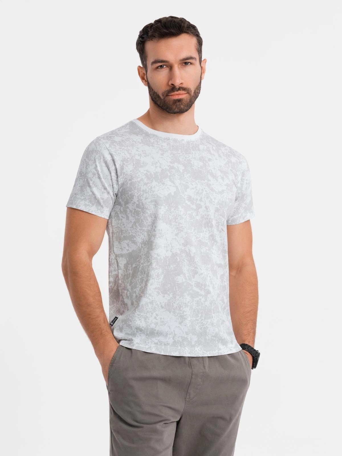OMBRE Print-Shirt Gemustertes Baumwoll-T-Shirt für Herren günstig online kaufen