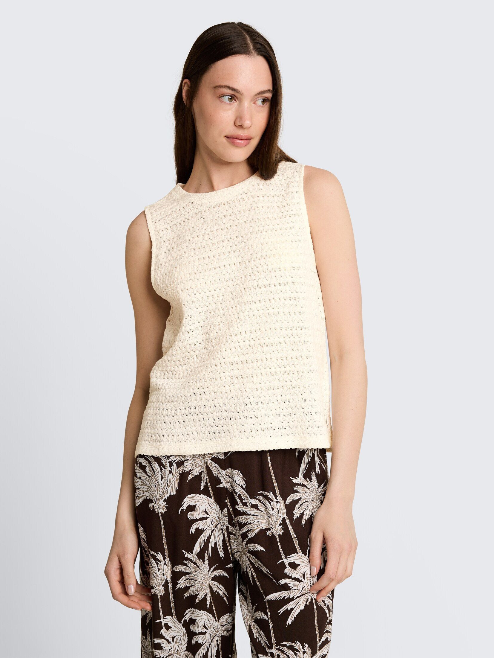 TOM TAILOR Denim Trägertop T-Shirt Loose Fit Stricktop aus Baumwolle