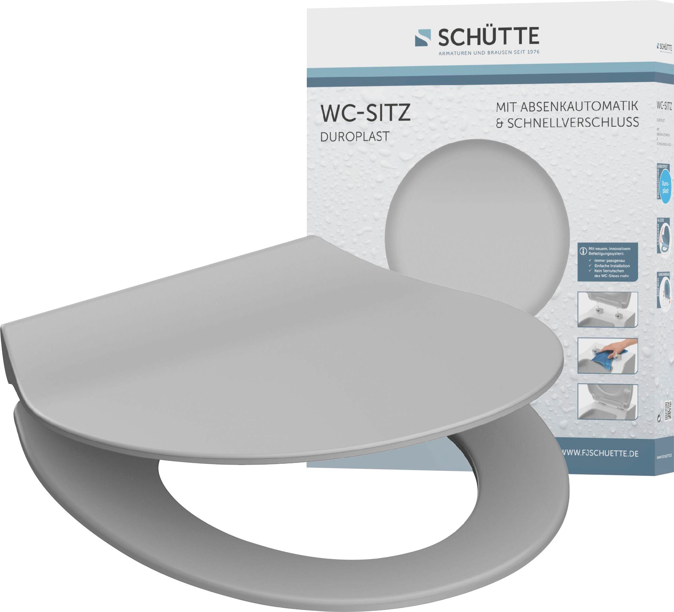 Schütte WC-Sitz SLIM, Duroplast, Absenkautomatik, Schnellverschluss, günstig online kaufen