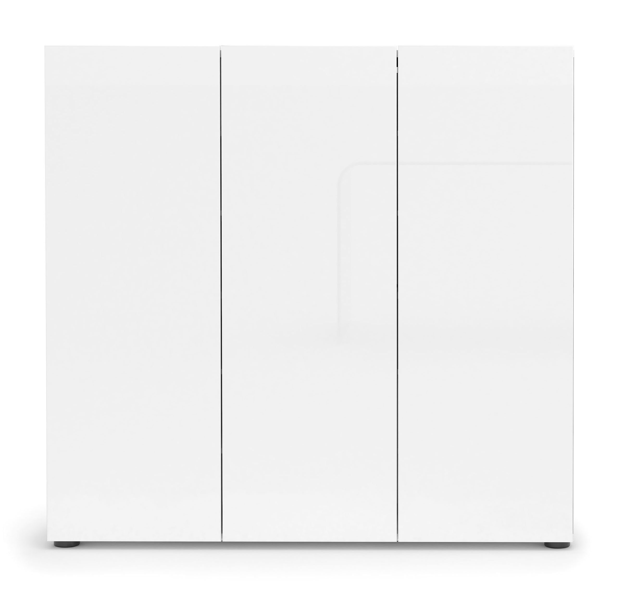 möbelando Schuhschrank Glossy 120 x 115 x 34 cm (B/H/T) günstig online kaufen