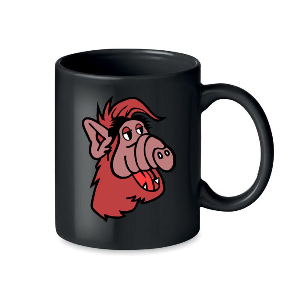 Blondie & Brownie Tasse Alf Tasse Retro Kult Comic Print Becher TV Serie Fanmotiv Keramik Mug, 1-tlg., Keramik, Alf Tasse Retro Kult Comic Print Motiv