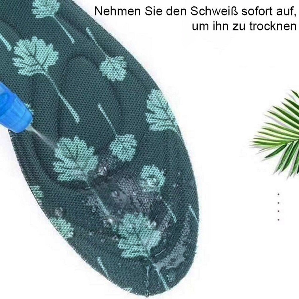 COOL-i ® Einlegesohlen 2 Paar Einlegesohlen mit Wermut & 4D-Massage, Atmungsaktiv, Geruchshemmend & Zuschneidbar für Alltag & Freizeit