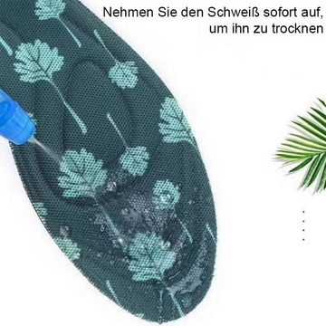 COOL-i ® Einlegesohlen, 2 Paar Wermut-Deodorant mit 4D-Massage: Atmungsaktiv & Erfrischend