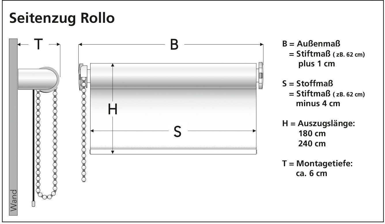 Seitenzugrollo Rosen, - Rosen verschraubt, pink Dekorrollo freihängend, Liedeco, Lichtschutz, Seitenzugrollo, Kettenzugrollo