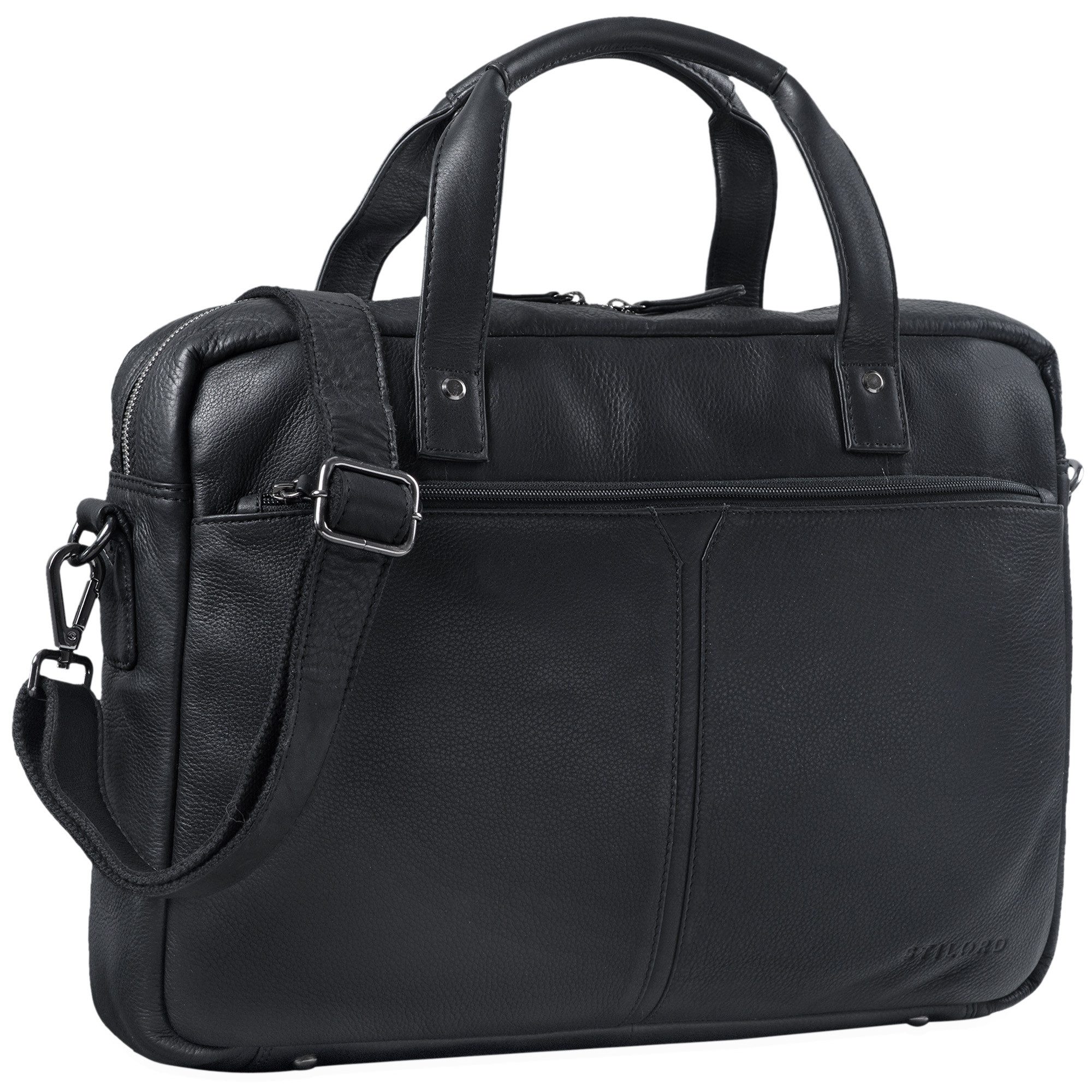 STILORD Laptoptasche "Geralt" Vintage Ledertasche zum Umhängen