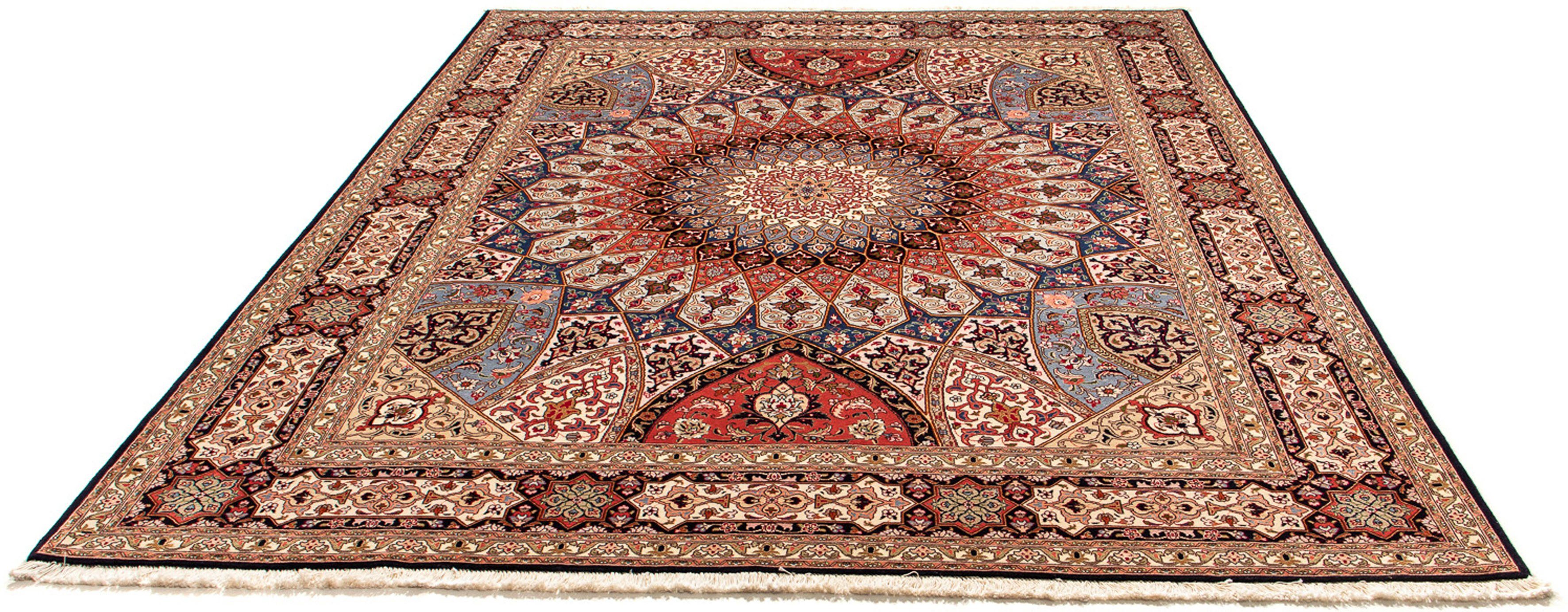 Orientteppich Perser - Täbriz - Royal - 252 x 205 cm - mehrfarbig, morgenland, rechteckig, Höhe: 7 mm, Wohnzimmer, Handgeknüpft, Einzelstück mit Zertifikat