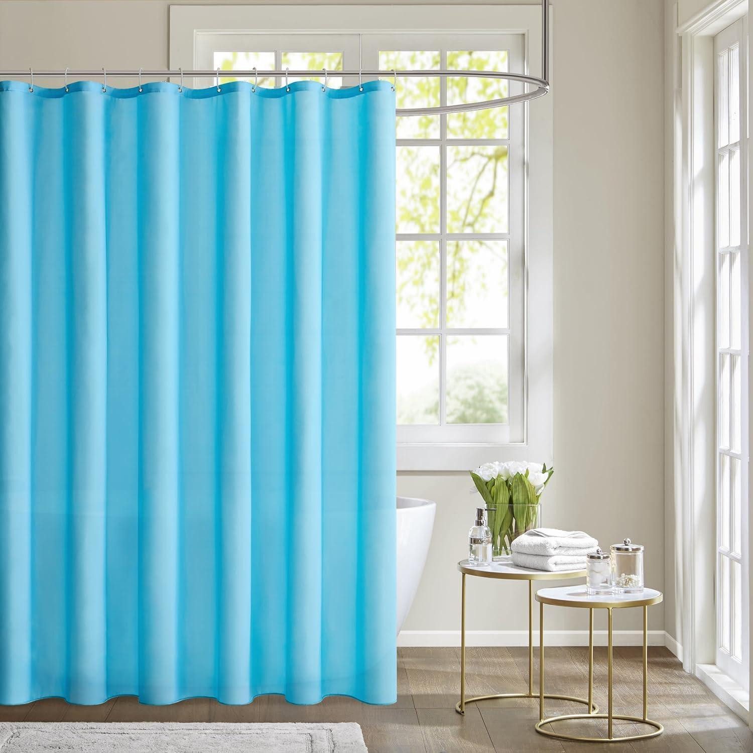 MIULEE Duschvorhang Duschvorhang 120x180cm Hellblau Textil Wasserdicht Anti-schimmel