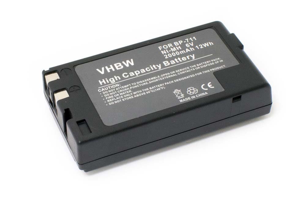 vhbw Ersatz für Canon BP-E818, BP-E77KE für Kamera-Akku NiMH 2000 mAh (6 V)