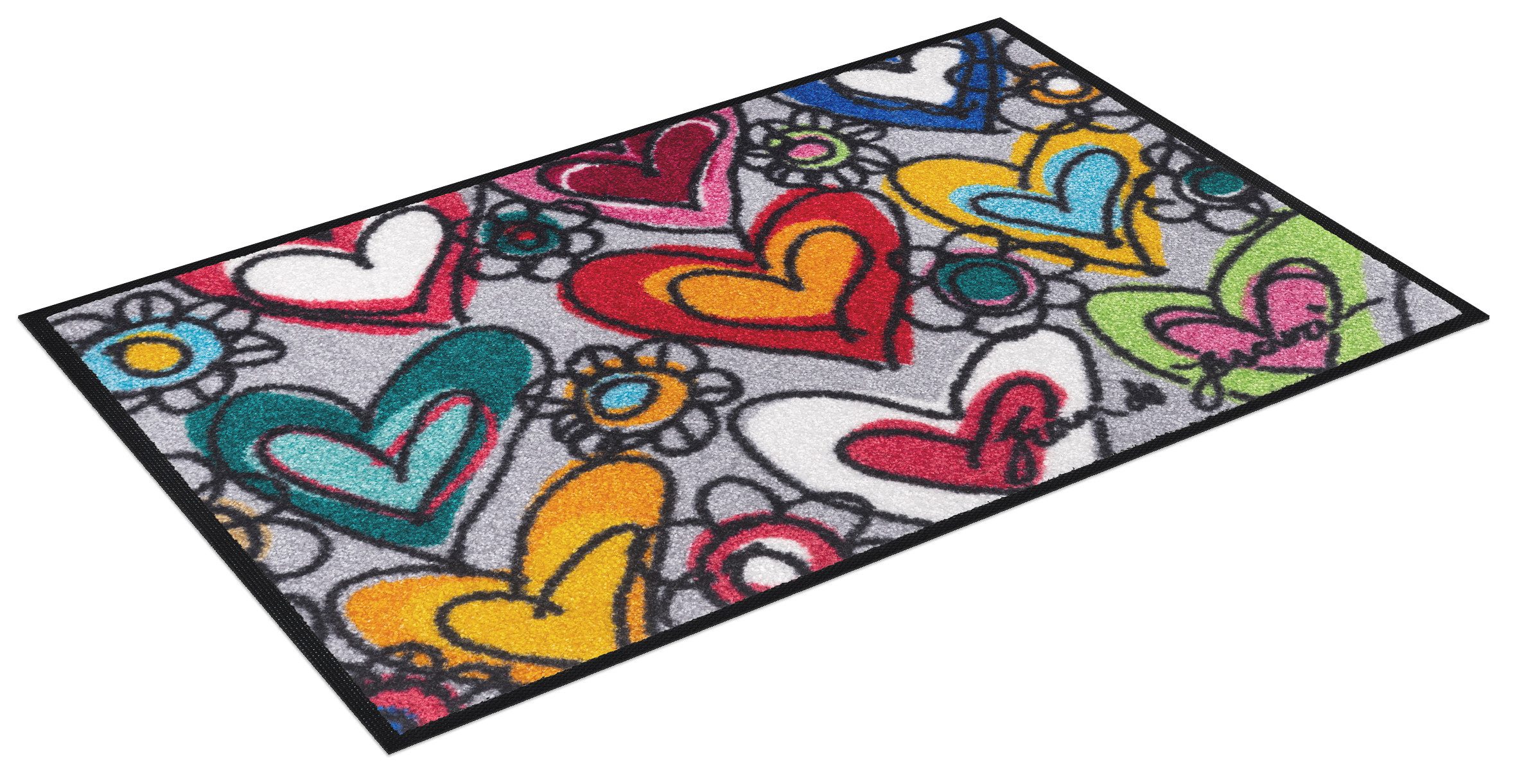 wash+dry by Kleen-Tex Fußmatte With Love, all things are possible, rechteckig, Höhe: 7 mm