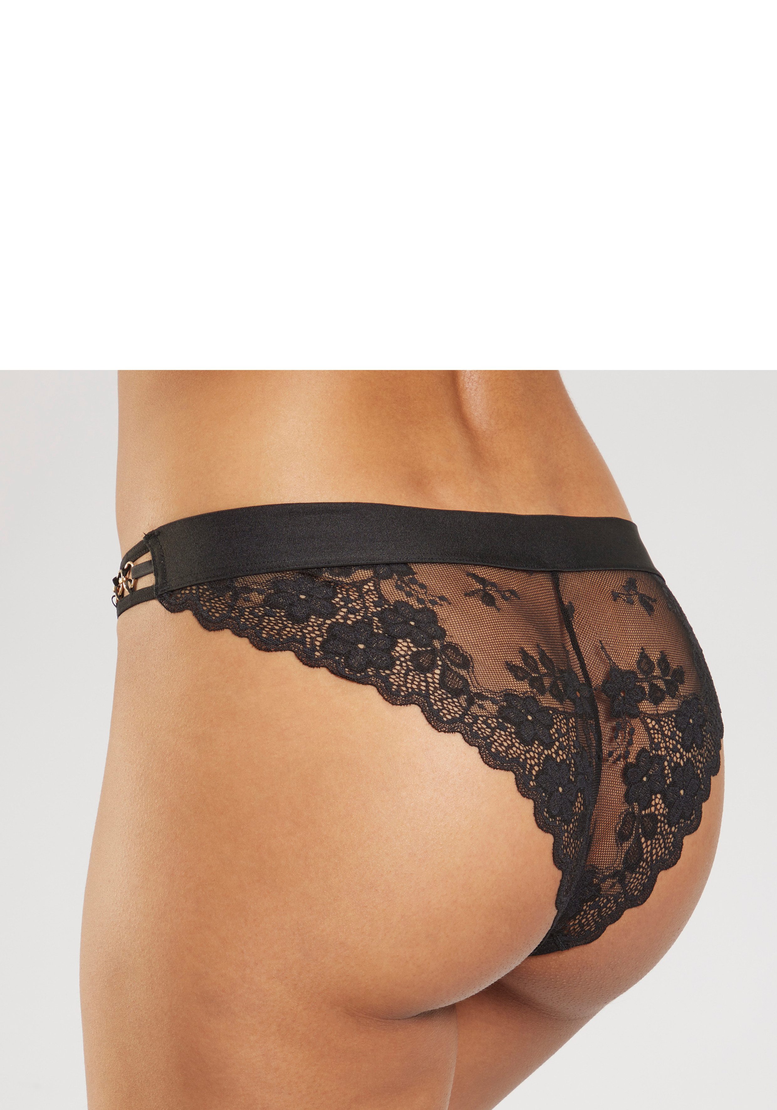 LASCANA Tanga mit Cut-Outs und dekorativen Ringen, sexy Dessous, Reizwäsche – Bild 3 von 4