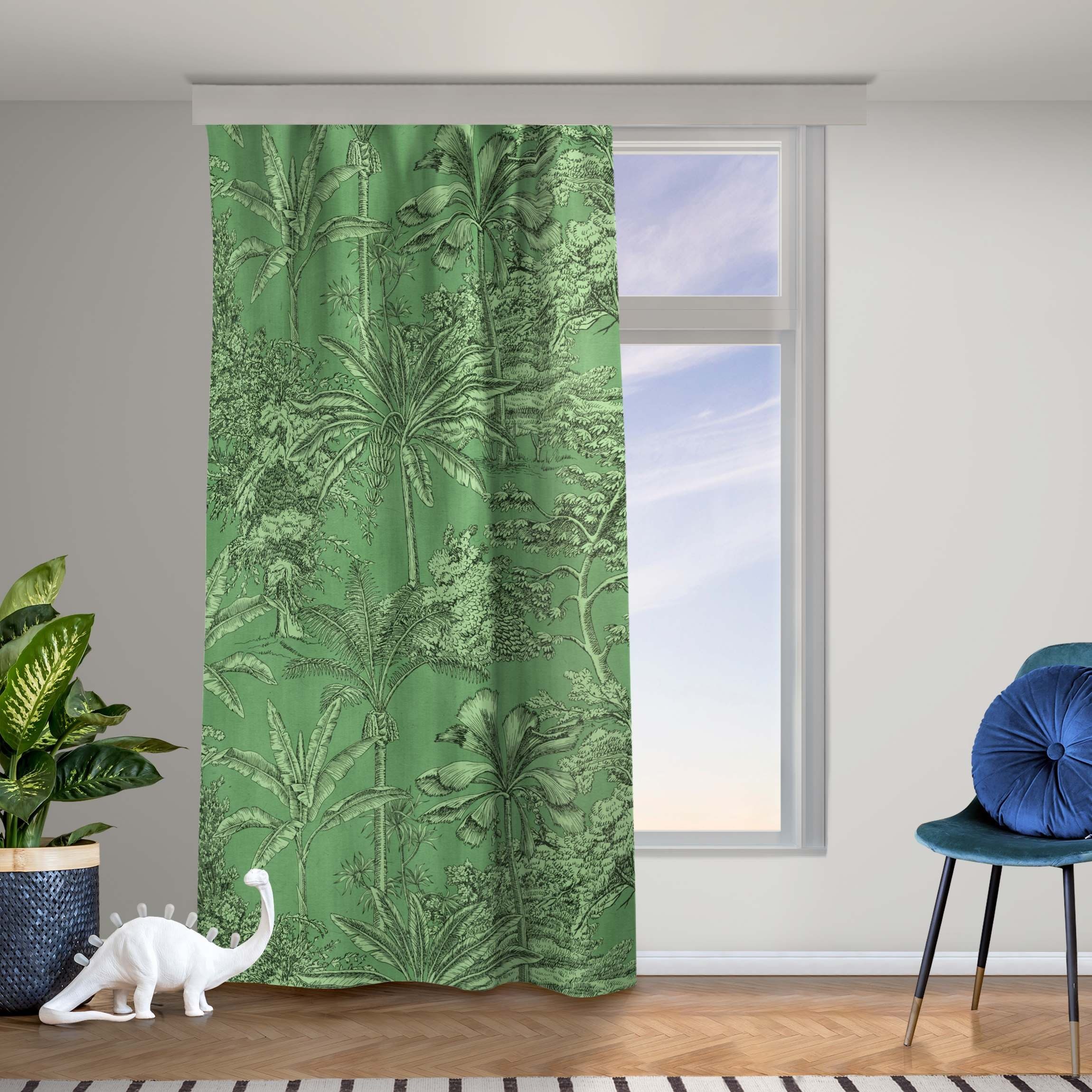 Bilderdepot24 Vorhang Gardine Natur Tropisch Kupferstichanmutung günstig online kaufen