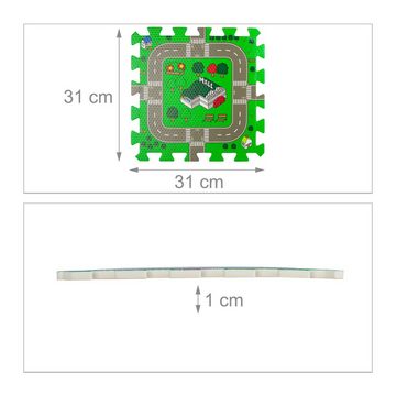 relaxdays Spielmatte Puzzlematte Straße für Kinder