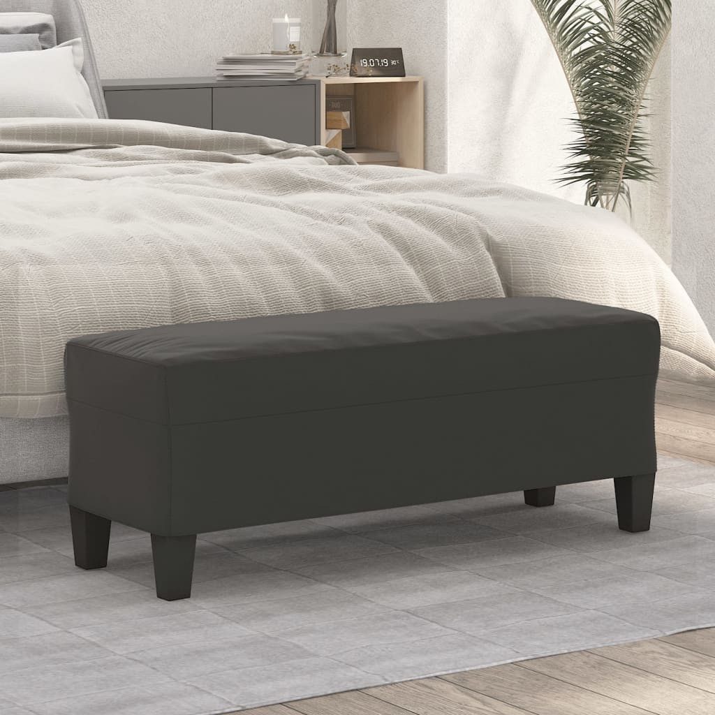 vidaXL Sitzbank 100 x 35 x 41 cm Sitzbank Dunkelgrau 100x35x41 cm Mikrofasergewebe