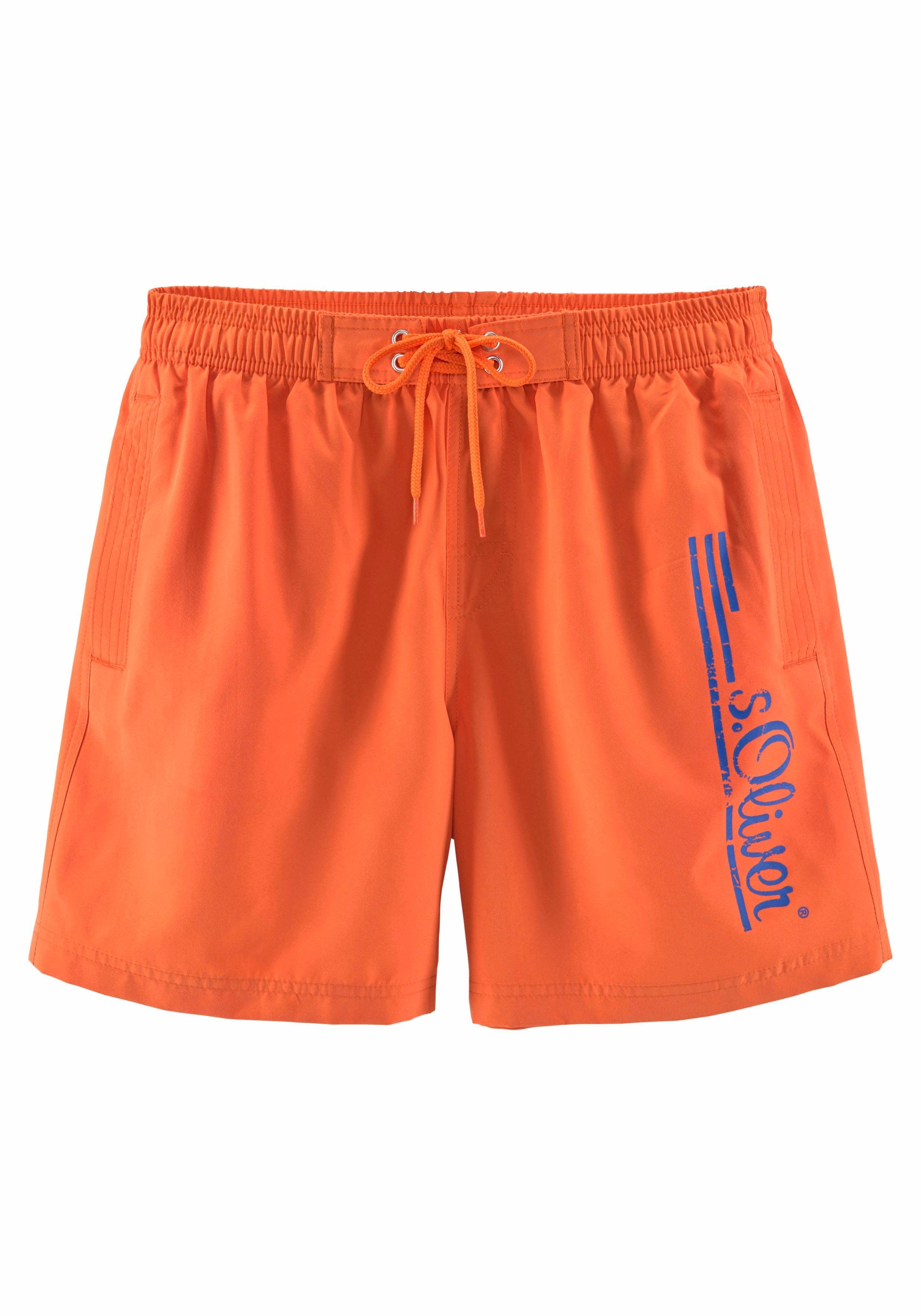 s.Oliver Badeshorts "Philip", mit Logo-Print im Used-Look günstig online kaufen