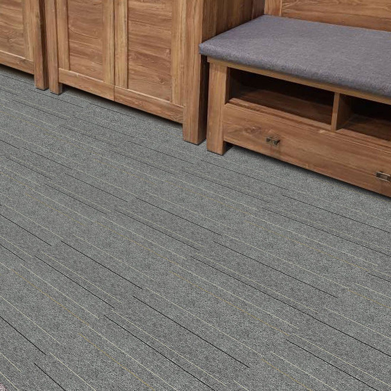 Karat Teppichfliese San Marino, Fliese, Bodenschutz, verschiedene Farben, 50x50 cm, quadratisch, Höhe: 4,5 mm, selbstliegend