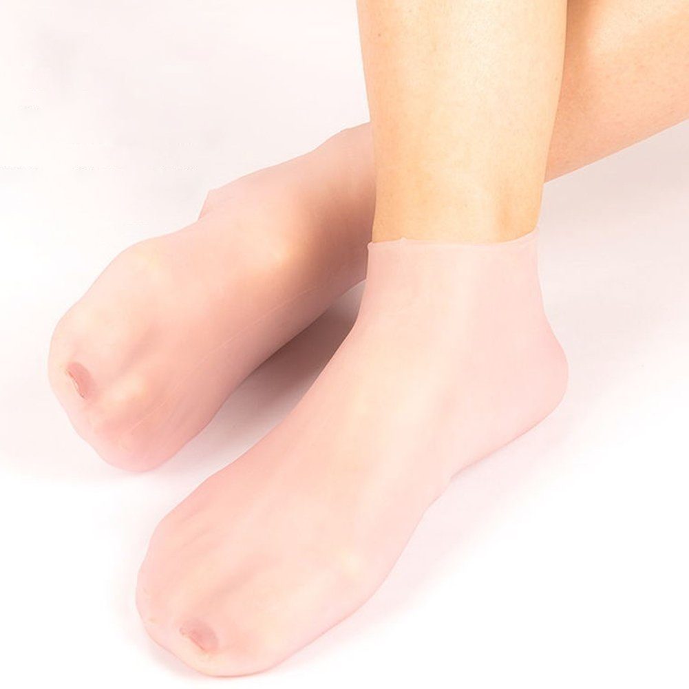Blusmart Funktionssocken Frauen Silikon Spa Socken Fuß Hautfreundliche Bequeme Pediküre pink