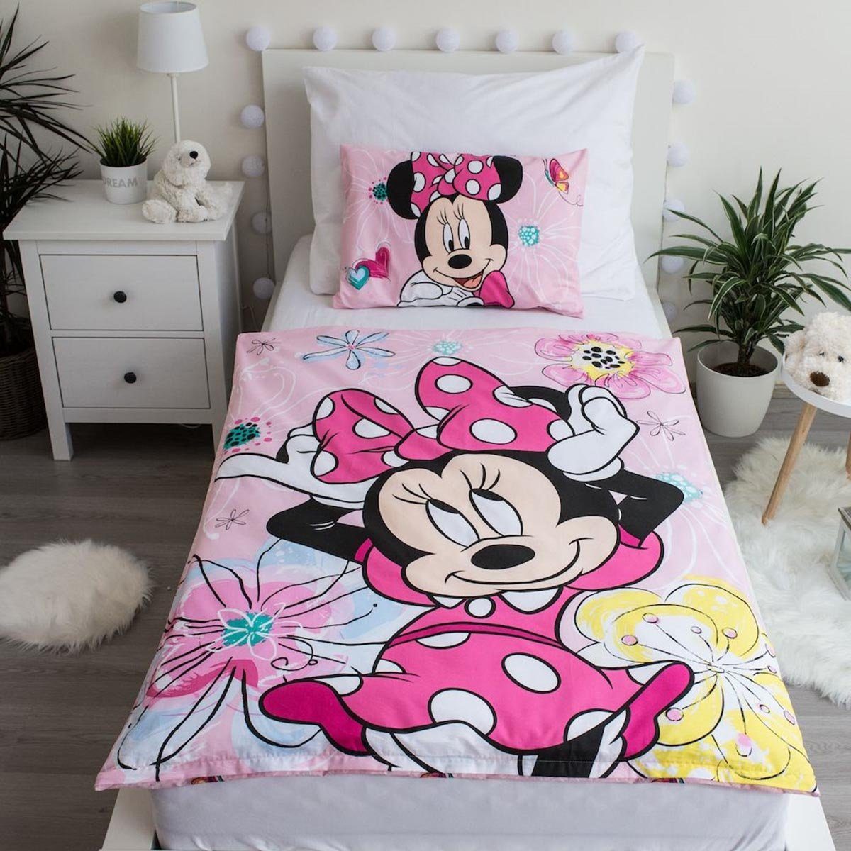Disney Kinderbettwäsche Disney Minnie Maus Kinderbettwäsche 100 x 135 + 40 günstig online kaufen