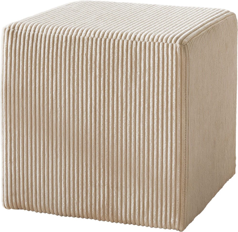 DELIFE Sitzhocker Dado, Cord Beige 45x45 günstig online kaufen