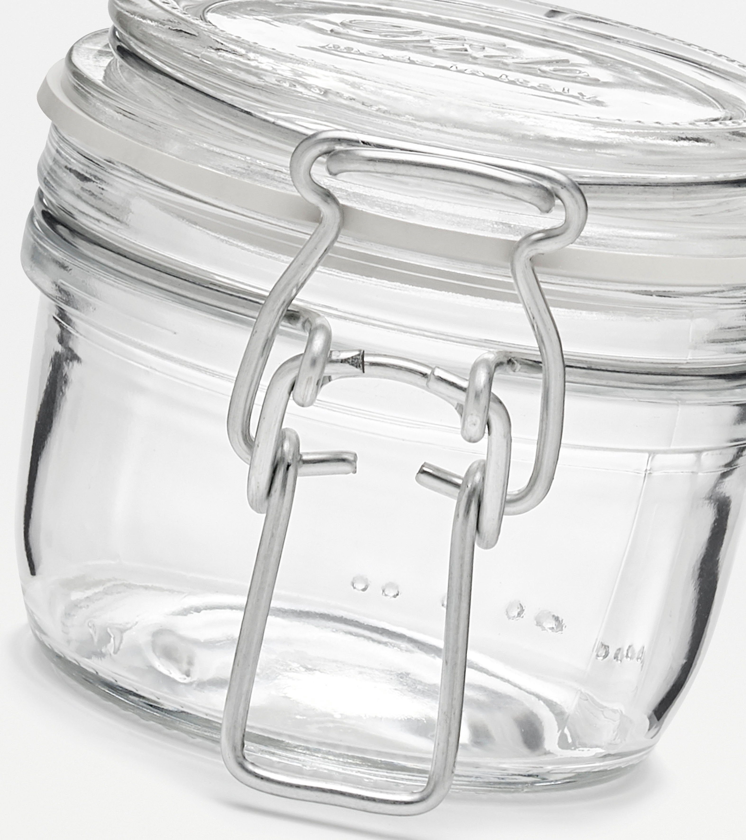Bormioli Rocco Vorratsglas Fido, Glas, (Set, 6-tlg., 6 Stück, 0,125l Fassungsvermögen), gefriergeeignet, luftdicht verschließbar