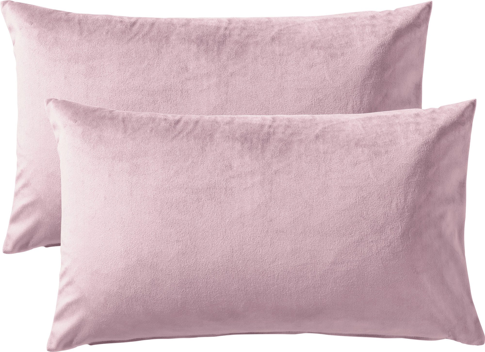 REDBEST Kissenbezug Kissenhülle "Kingsville" im 2er-Pack, Nicky-Velours Uni günstig online kaufen