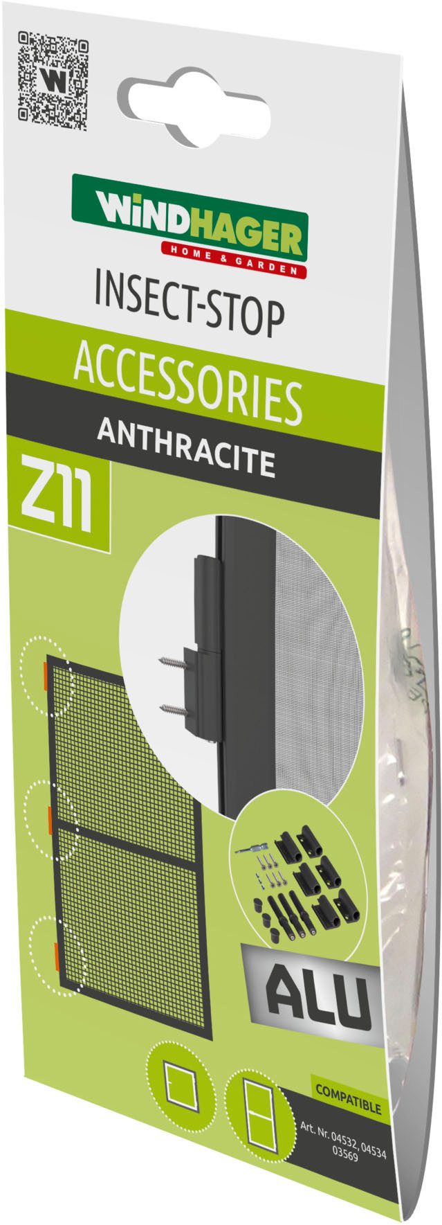 Windhager Montagezubehör Alu-Scharniere für Insektenschutz-Rahmenfenster und -Türen (Set, 3 St), Fliegengitterfenster Ersatzteil, erhältlich in weiß oder anthrazit