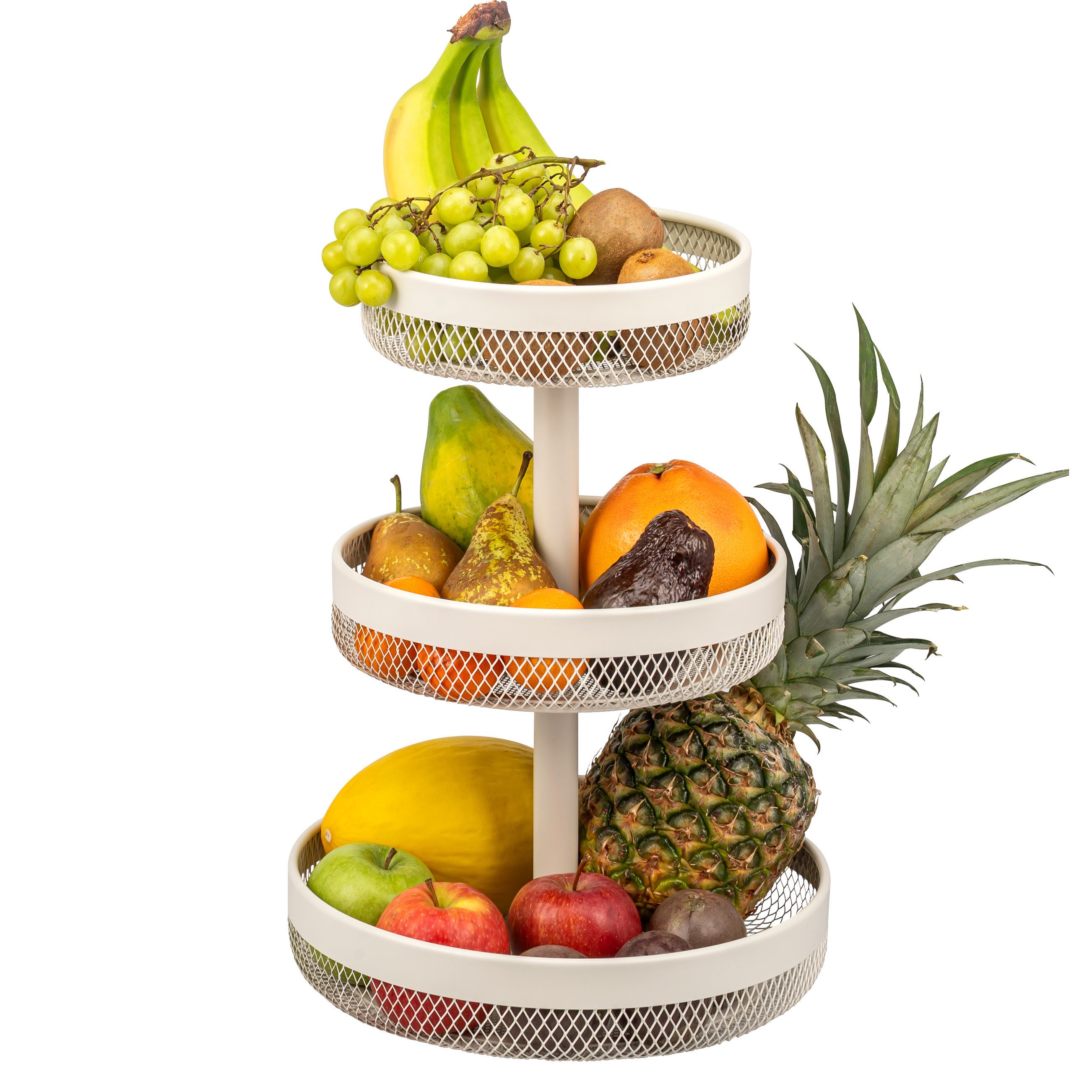 eluno Obstschale rund 3-stöckig, Ø 20 cm, 25 cm und 30 cm, Metall